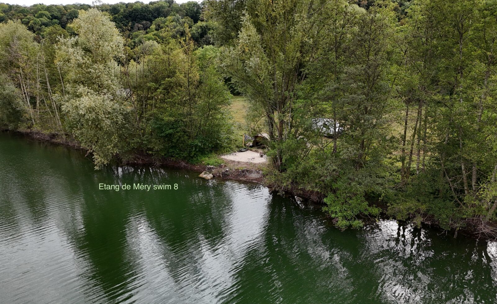 Etang de Mery swim 8 aerial