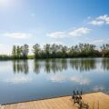 Fishing pontoon swim Golden Carp Lake France