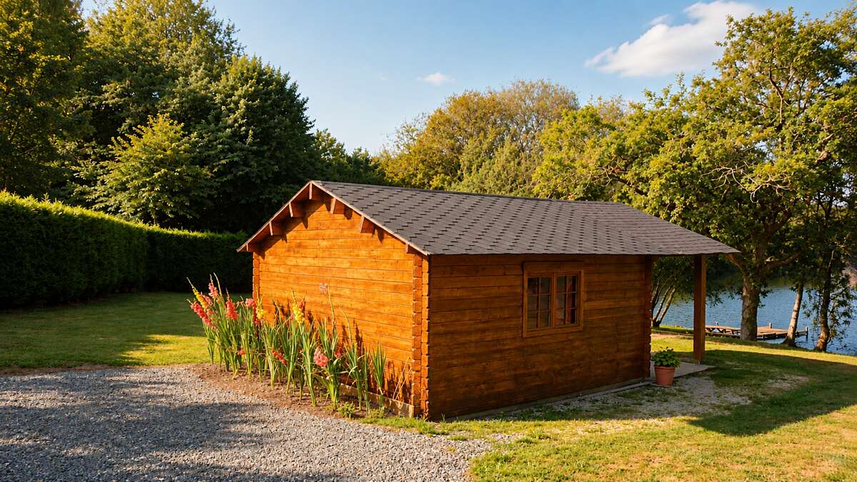 Bungalow carp fishing accommodation Vaulaurent France